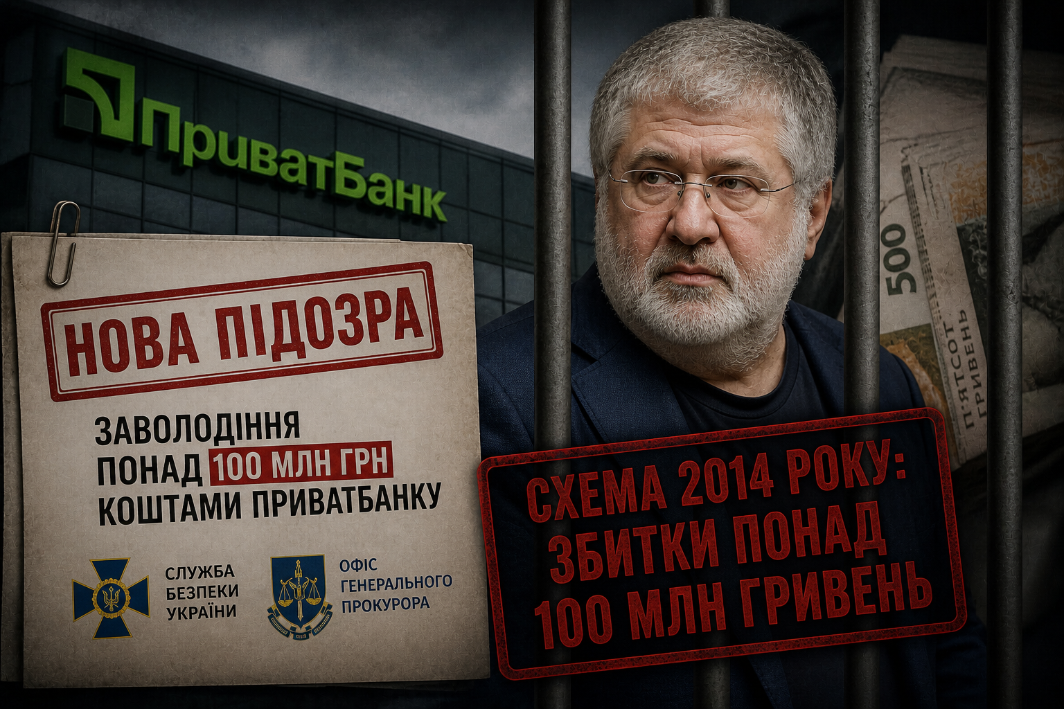 Нова підозра Коломойському: слідство заявляє про схему на понад 100 млн грн із коштами ПриватБанку