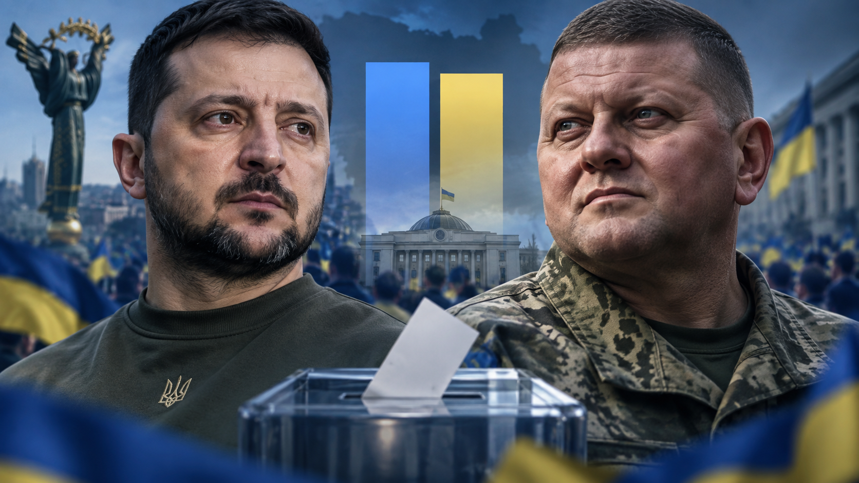 Різниця лише 0,1%: Зеленський і Залужний фактично зрівнялися у президентському рейтингу