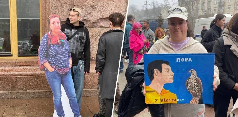 «Нам потрібні укриття, а не скляні зупинки»: кияни вийшли на Хрещатик проти Кличка
